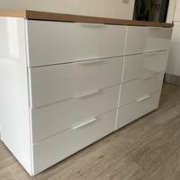 Cassettiera/mobile cucina bianco lucido