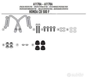 KIT ATTACCHI GIVI A1176A PER CUPOLINO GIVI 1176A P