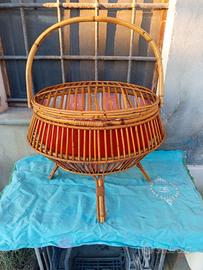 cesto cucito vimini vintage