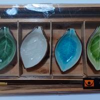 Set 4 paia di bacchette e ciotole per sushi