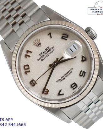 ROLEX  Datejust 16234 Ivory arabic jubilee dial