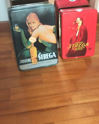 Scatole Latta Vintage Liquore Strega 