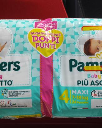Pampers Baby-dry taglia 4 Maxi confezione 24+24 Pa