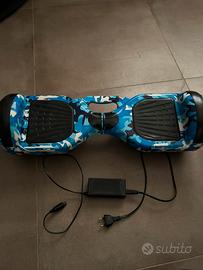 Hoverboard camo blu con caricatore e scatola origi