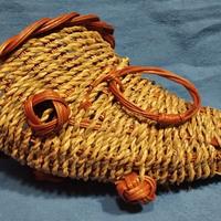 Cestino nuovo a cornucopia di vimini 