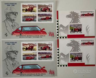 Francobolli Enzo Ferrari ed. 1998 e 2000