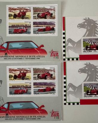 Francobolli Enzo Ferrari ed. 1998 e 2000