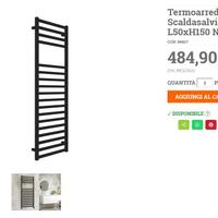 Termoarredo Scaldasalviette L50xH150 Nuovo