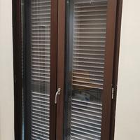 Infisso legno alluminio a 2 ante