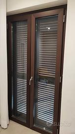 Infisso legno alluminio a 2 ante