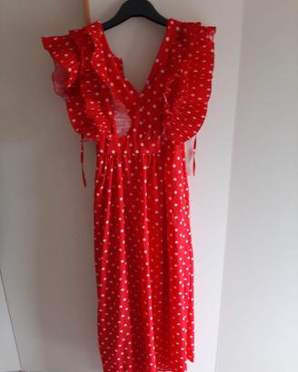 Vestito donna lungo tg M color corallo