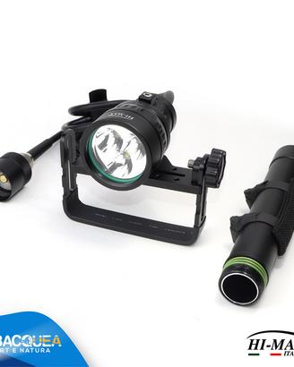 Torcia HI MAX H-01 sub speleo con canister nuova