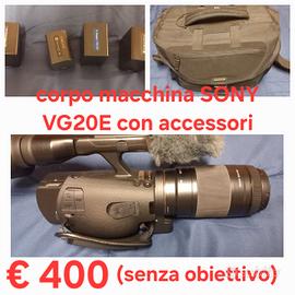 telecamera Sony professionale,con vari accessori