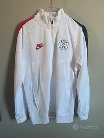 Felpa zip Paris Sain Germain bianca
