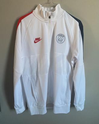 Felpa zip Paris Sain Germain bianca
