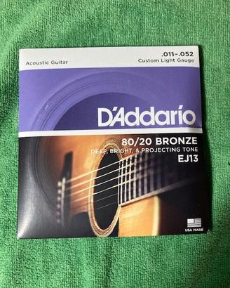 D'Addario corde chitarra acustica EJ13 - NUOVE