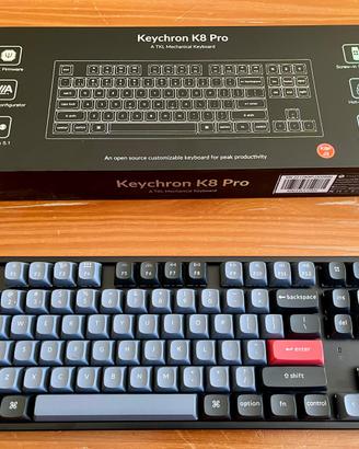 Tastiera Meccanica Keychron K8 PRO + White Keycaps