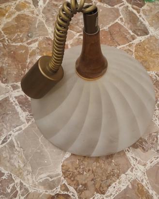 LAMPADARIO VETRO E LEGNO MADE IN ITALY