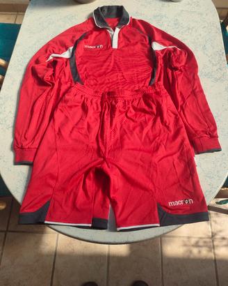 Completo portiere MACRON rosso