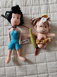 Peluche Vintage Flintstones Betty Rubble Bam-Bam 