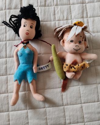 Peluche Vintage Flintstones Betty Rubble Bam-Bam 