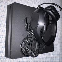 Ps4 console 1T + controller + cuffie