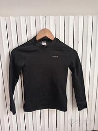 Maglia nera termica per bambini 10 anni. Decathlon