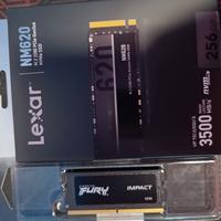 Ram DDR5 Kingston Fury + SSDLexar  NUOVI