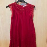 Abito rosso bimba invernale