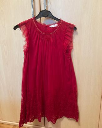 Abito rosso bimba invernale