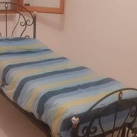 Letto singolo ferro battuto completo doghe e mater