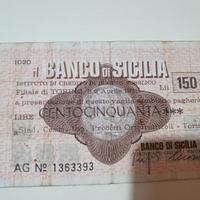 Mini assegno del Banco di Sicilia