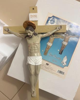 Crocifisso gesu in resina nuovo religioso