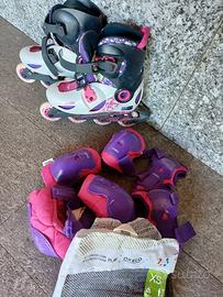 Pattini in linea 32/34 con protezioni