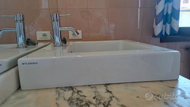 Lavabo quadrato sopra piano Flaminia