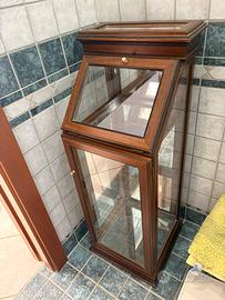Vetrinetta espositore in legno e vetro