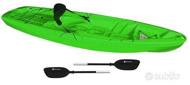 Kayak/Canoa Monoposto Rigida  Verde come Nuova