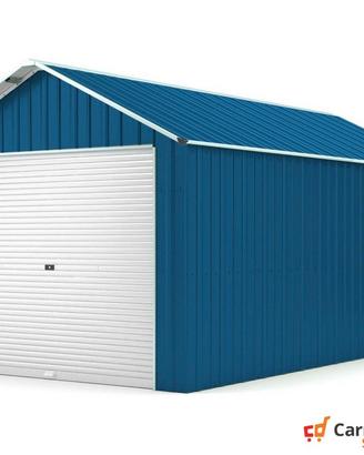 Capanno container box 360x762cm serranda blu