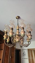 Lampadario antico, 8 luci