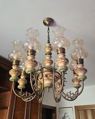 Lampadario antico, 8 luci