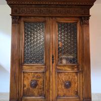 2 librerie antiche e sedia '800