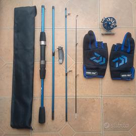 Attrezzatura pesca Completa Spinning Mosca Trota