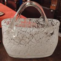 Borsa/cestino decorativo in Vetro Artistico Soffia