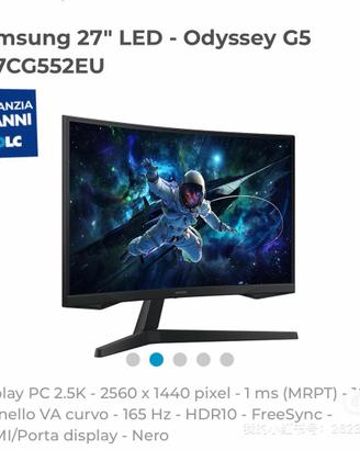 Samsung Monitor da gaming G5 27” 2k