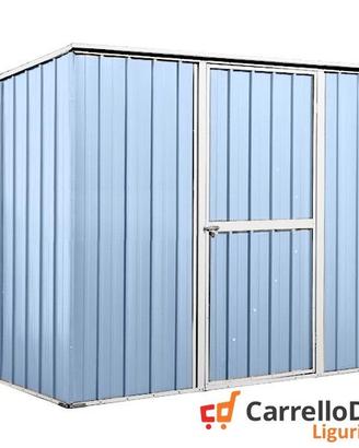 Casetta box giardino Acciaio 260x185 azzurro
