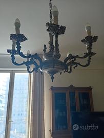 candelàbro in peltro buone condizioni