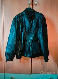 Giubbotto in pelle vintage nero 