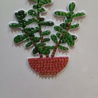 Calamite a forma di piante fatte a mano