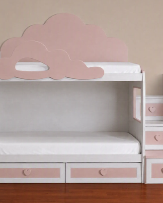 Letto a castello Giessegi Old con gradoni cassetto