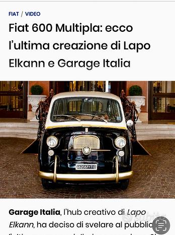 Fiat multipla 600 - epoca -convertita in elettri